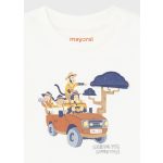 Mayoral Fiú  mintás pamut felső  - Cream - Krém