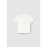 Mayoral Fiú, mintás pamut póló - Cream - Krém