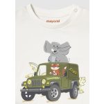 Mayoral Fiú, mintás pamut póló - Cream - Krém