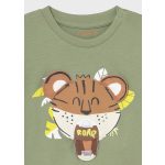 Mayoral Fiú, mintás pamut póló - Sage - Zsálya