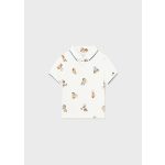 Mayoral Fiú mintás pamut póló - Cream - Krém