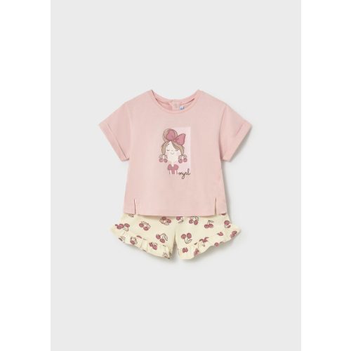 Mayoral - Nyomottmintás lány pamut póló sort szett