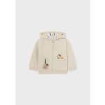 Mayoral Fiú mintás,kapucnis, pamut kardigán - Cream - Krém