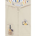 Mayoral Fiú mintás,kapucnis, pamut kardigán - Cream - Krém