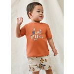 Mayoral Fiú mintás póló, sort és kalap szett - Clay