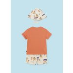 Mayoral Fiú mintás póló, sort és kalap szett - Clay