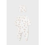 Mayoral Lány mintás pamut rugi sapkával - Baby Rose - Babarózsaszín