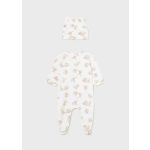 Mayoral Lány mintás pamut rugi sapkával - Baby Rose - Babarózsaszín