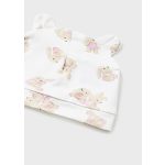 Mayoral Lány mintás pamut rugi sapkával - Baby Rose - Babarózsaszín