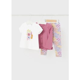   Mayoral Lány háromrészes leggings szett - Hibiscus - Hibiszkusz