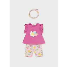  Mayoral Lány mintás kétrészes leggings szett - Juicy pink - Pink