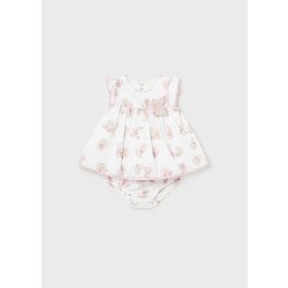   Mayoral Lány mintás ruha bugyival - Baby Rose - Babarózsaszín