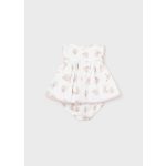 Mayoral Lány mintás ruha bugyival - Baby Rose - Babarózsaszín
