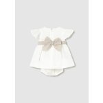 Mayoral - Lány keresztelő ruha, virágos derék szalaggal