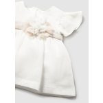 Mayoral - Lány keresztelő ruha, virágos derék szalaggal