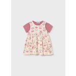 Mayoral - Virágos lány pamutruha, rövid ujjú kardigánnal