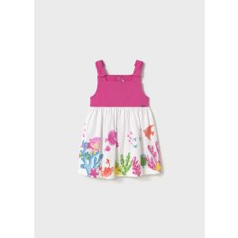Mayoral Lány, mintás pamutruha - Fuchsia