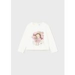 Mayoral Mintás lány pamut felső - Natural - Natúr