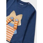 Mayoral Mintás fiú pamut felső - Indigo - Indigókék