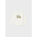 Mayoral Mintás fiú pamut felső - Cream - Krém