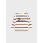 Mayoral Csíkos, autó mintás fiú felső - Orange - Narancssárga