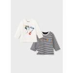 Mayoral Fiú mintás felső 2 db szett - Cream - Krém