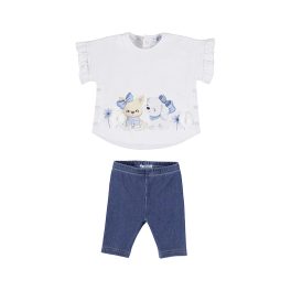 Mayoral lány farmer leggings szett pólóval - Blue
