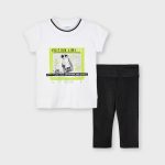 Mayoral lány csillogó leggings szett - Black