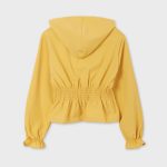 Mayoral lány kapucnis, zipzáras kardigán - Mustard