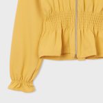 Mayoral lány kapucnis, zipzáras kardigán - Mustard