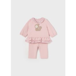   Mayoral Mintás lány kétrészes szett - Baby Rose - Babarózsaszín