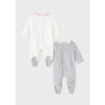 Mayoral Lány rugdalódzó szett 2 db -os - Natural - Fehér