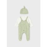 Mayoral Fiú mintás pamut rugdalódzó sapkával - Tea green - Világoszöld