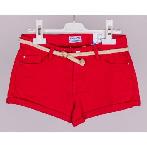 Mayoral lány vászon short övvel - Red