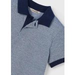 Mayoral Fiú galléros póló - Navy - Tengerészkék