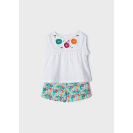 Mayoral - Lány hímzett sort szett