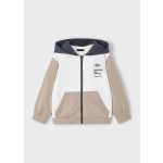 Mayoral Fiú kapucnis pamut kardigán - Desert - Homok