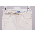 Mayoral lány köves vászon nadrág övvel - Ecru