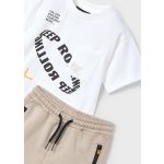 Mayoral Fiú, mintás sort szett pólóval - White - Fehér