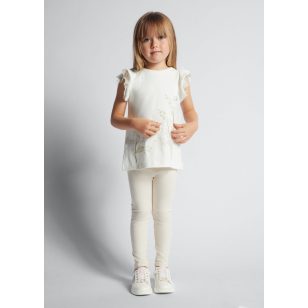 Mayoral Lány mintás leggings szett - Sesame