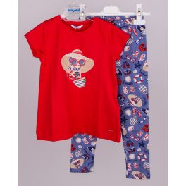 Mayoral lány leggings szett mintás pólóval - Blue
