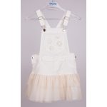 Mayoral lány kantáros vászonszoknya tüllel - Ecru