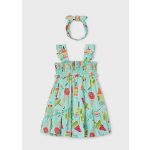 Mayoral Virágmintás lány pamutruha - Aqua