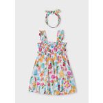 Mayoral - Virágmintás lány pamutruha hajpánttal