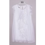 iDo lány fodros muszlin alkalmi ruha - White