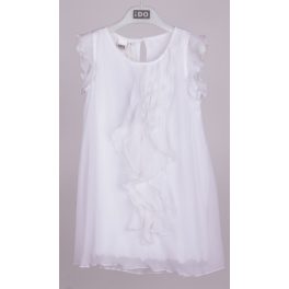iDo lány fodros muszlin alkalmi ruha - White