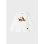 Mayoral Fiú mintás pamut felső - Cream - Krém