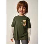 Mayoral Fiú elöl - hátul mintás felső - Oregano - Oregánó