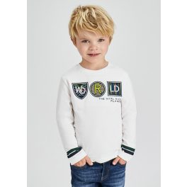   Mayoral Fiú mintás hosszúujjú felső - Cream - Krémszínű