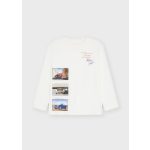 Mayoral Fiú mintás hosszúujjú felső - Cream - Krémszínű